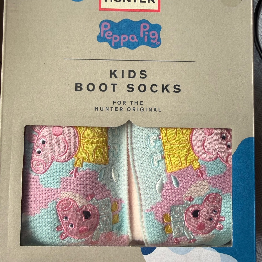 Hunter Kids Peppa Pig Boot Socks - Pink & Light Blue